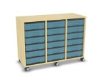 Flexeo Regal, 3 Reihen, 18 kleine Boxen, Mittelwand 4095 (Zoom)