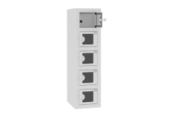 Orgami Handyfächerschrank mit Acrylglasausschnitt Drehtüren mit Acrylglasausschnitt (Zoom)
