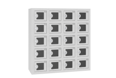 Orgami Handyfächerschrank mit Acrylglasausschnitt 20 Fächer (Zoom)