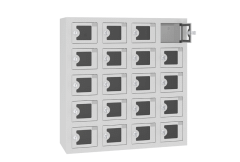 Orgami Handyfächerschrank mit Acrylglasausschnitt jedes Fach ist einzeln abschließbar (Zoom)