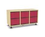 Flexeo Regal, 3 Reihen, 6 groe Boxen, Mittelwand