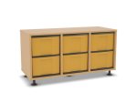 Flexeo Regal, 3 Reihen, 6 große Boxen, Mittelwand 4093 (Zoom)