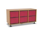 Flexeo Regal, 3 Reihen, 6 große Boxen, Mittelwand 4092 (Zoom)