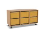 Flexeo Regal, 3 Reihen, 6 große Boxen, Mittelwand 4093 (Zoom)
