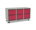 Flexeo Regal, 3 Reihen, 6 große Boxen, Mittelwand 4092 (Zoom)