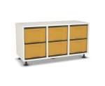 Flexeo Regal, 3 Reihen, 6 große Boxen, Mittelwand 4093 (Zoom)