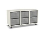 Flexeo Regal, 3 Reihen, 6 große Boxen, Mittelwand 4096 (Zoom)