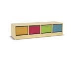 Flexeo Regal, 4 Reihen, 4 groe Boxen, Mittelwand