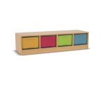 Flexeo Regal, 4 Reihen, 4 große Boxen, Mittelwand 4091 (Zoom)