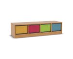 Flexeo Regal, 4 Reihen, 4 große Boxen, Mittelwand 4091 (Zoom)
