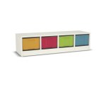 Flexeo Regal, 4 Reihen, 4 große Boxen, Mittelwand 4091 (Zoom)