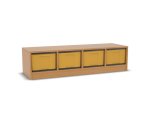Flexeo Regal, 4 Reihen, 4 große Boxen, Mittelwand 4093 (Zoom)