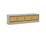 Flexeo Regal, 4 Reihen, 4 große Boxen, Mittelwand 4093 (Zoom)