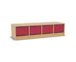 Flexeo Regal, 4 Reihen, 4 große Boxen, Mittelwand 4092 (Zoom)