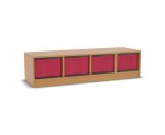Flexeo Regal, 4 Reihen, 4 große Boxen, Mittelwand 4092 (Zoom)