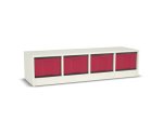 Flexeo Regal, 4 Reihen, 4 große Boxen, Mittelwand 4092 (Zoom)