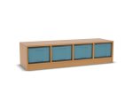 Flexeo Regal, 4 Reihen, 4 große Boxen, Mittelwand 4095 (Zoom)