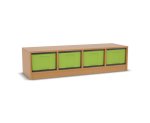 Flexeo Regal, 4 Reihen, 4 große Boxen, Mittelwand 4094 (Zoom)