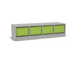 Flexeo Regal, 4 Reihen, 4 große Boxen, Mittelwand 4094 (Zoom)