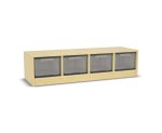 Flexeo Regal, 4 Reihen, 4 große Boxen, Mittelwand 4096 (Zoom)