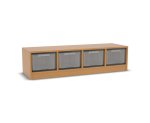 Flexeo Regal, 4 Reihen, 4 große Boxen, Mittelwand 4096 (Zoom)