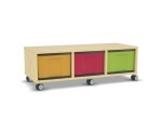 Flexeo Regal, 3 Reihen, 3 groe Boxen, Mittelwand