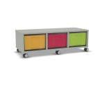 Flexeo Regal, 3 Reihen, 3 große Boxen, Mittelwand 4091 (Zoom)