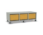 Flexeo Regal, 3 Reihen, 3 große Boxen, Mittelwand 4093 (Zoom)