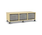 Flexeo Regal, 3 Reihen, 3 große Boxen, Mittelwand 4096 (Zoom)
