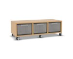 Flexeo Regal, 3 Reihen, 3 große Boxen, Mittelwand 4096 (Zoom)