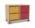 Flexeo Regal, 2 Reihen, 4 große Boxen, Mittelwand 4091 (Zoom)
