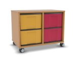 Flexeo Regal, 2 Reihen, 4 große Boxen, Mittelwand 4091 (Zoom)