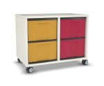 Flexeo Regal, 2 Reihen, 4 große Boxen, Mittelwand 4091 (Zoom)