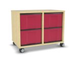 Flexeo Regal, 2 Reihen, 4 große Boxen, Mittelwand 4092 (Zoom)
