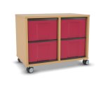 Flexeo Regal, 2 Reihen, 4 große Boxen, Mittelwand 4092 (Zoom)