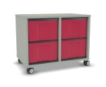 Flexeo Regal, 2 Reihen, 4 große Boxen, Mittelwand 4092 (Zoom)
