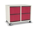 Flexeo Regal, 2 Reihen, 4 große Boxen, Mittelwand 4092 (Zoom)