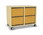 Flexeo Regal, 2 Reihen, 4 große Boxen, Mittelwand 4093 (Zoom)