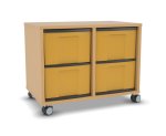 Flexeo Regal, 2 Reihen, 4 große Boxen, Mittelwand 4093 (Zoom)