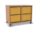 Flexeo Regal, 2 Reihen, 4 große Boxen, Mittelwand 4093 (Zoom)