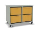Flexeo Regal, 2 Reihen, 4 große Boxen, Mittelwand 4093 (Zoom)