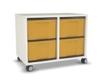 Flexeo Regal, 2 Reihen, 4 große Boxen, Mittelwand 4093 (Zoom)