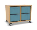 Flexeo Regal, 2 Reihen, 4 große Boxen, Mittelwand 4095 (Zoom)