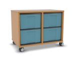 Flexeo Regal, 2 Reihen, 4 große Boxen, Mittelwand 4095 (Zoom)
