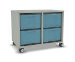 Flexeo Regal, 2 Reihen, 4 große Boxen, Mittelwand 4095 (Zoom)