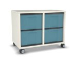 Flexeo Regal, 2 Reihen, 4 große Boxen, Mittelwand 4095 (Zoom)