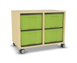 Flexeo Regal, 2 Reihen, 4 große Boxen, Mittelwand 4094 (Zoom)