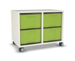 Flexeo Regal, 2 Reihen, 4 große Boxen, Mittelwand 4094 (Zoom)