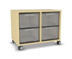 Flexeo Regal, 2 Reihen, 4 große Boxen, Mittelwand 4096 (Zoom)