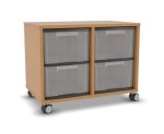 Flexeo Regal, 2 Reihen, 4 große Boxen, Mittelwand 4096 (Zoom)